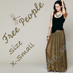Rare Free People FP ONE Ribbon Corset Maxi Skirt Sz XS